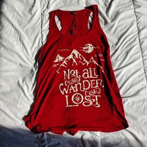 Open back tank top